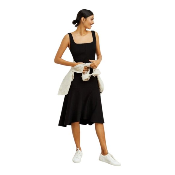 MM Lafleur The James Sleeveless Square Neck Dress in Washable Ponte Women's 6 - Picture 1 of 10